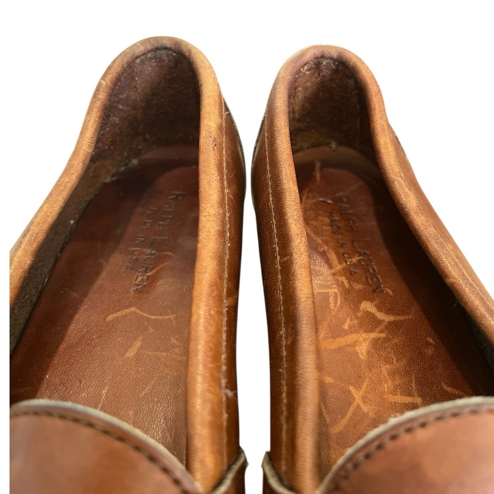 Ralph Lauren Tan Leather Loafers - Picture 12 of 12